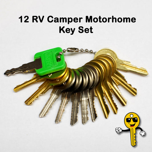 13 RV, Camper Motor Home Trailer, Cargo Paddle Lock T-Handle, Key Set