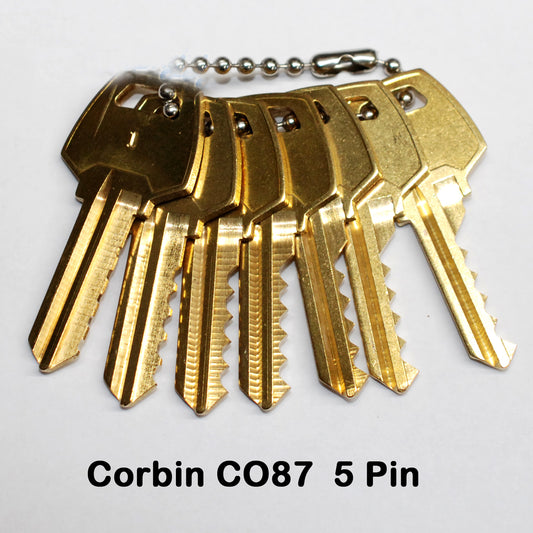 Corbin CO87 ~ 5 Pin Space and Depth Keys ~ DSD#614, CX6A