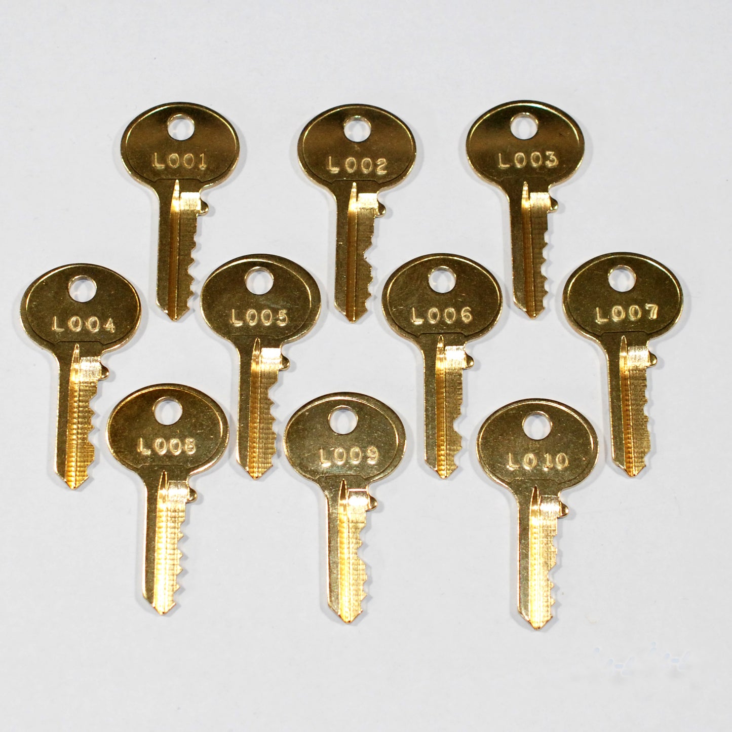 10 Hudson Pentesting Key Set ~ For HON File Cabinet Desk Lock L001 - L010
