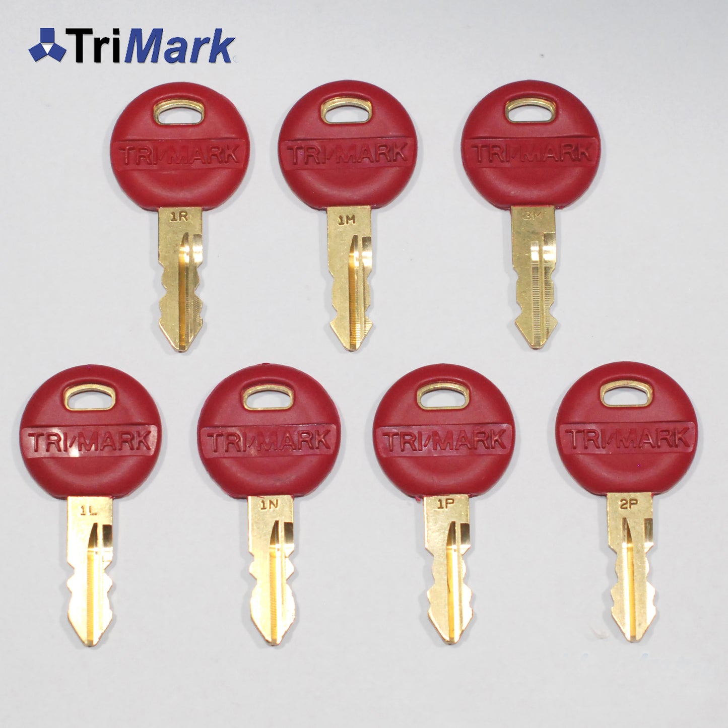 7 Trimark Master Keys ~ Letters 1P, 1R, 1M, 3M, 1N, 2P, 1L ~ RV Motor Home Camper