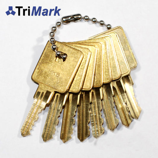8 Trimark Master Keys ~ Letters B C D E F H J K ~ RV Motor Home Camper